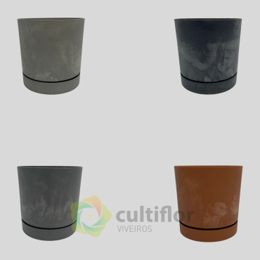 Vaso Tubo Beton Effect 11cm